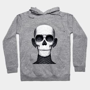 Potrait of a skeleton man Hoodie